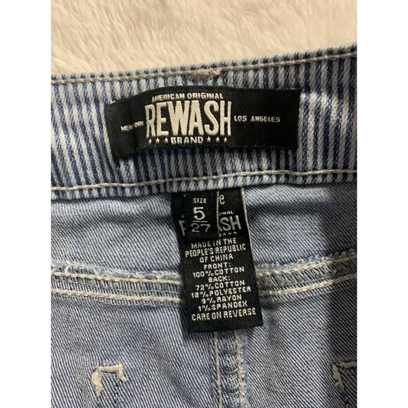Rewash Size 5 27 Denim Shorts Frayed Hems Distress - Picture 9 of 10